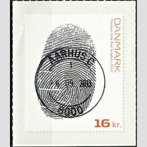 FRIMRKER DANMARK | 2012 - AFA 1720 - Post Scriptum. - 16,00 Kr. flerfarvet - Pragt Stemplet Aarhus C