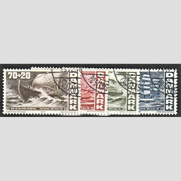 FRIMRKER DANMARK | 1976 - AFA 607-610 - Amerikanske uafhngighedserklring 200 r. - 70-130 re + 20 re i komplet st - God/bedre gennemsnitskvalitet - Stemplet