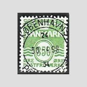 FRIM�RKER DANMARK | 1992 - AFA 1016 - B�lgelinie - 350 �re lysgr�n - Pragt Stemplet