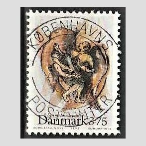 FRIM�RKER DANMARK | 1992 - AFA 1034 - Biblen - 3,75 Kr. flerfarvet - Pragt Stemplet