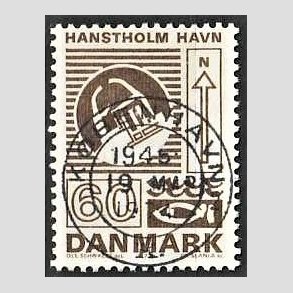 FRIM�RKER DANMARK | 1972 - AFA 535 - Trafiktekniske anl�g - 60 �re brun - Pragt Stemplet K�benhavn