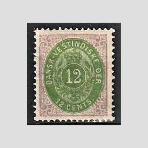 FRIMRKER DVI | 1876-1901 - AFA 12 | 12 cents lilla/gulgrn - Ubrugt