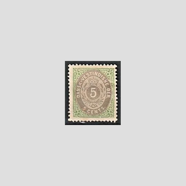 FRIMRKER DVI | 1876-1901 - AFA 10 | 5 cents grn/gr - Ubrugt