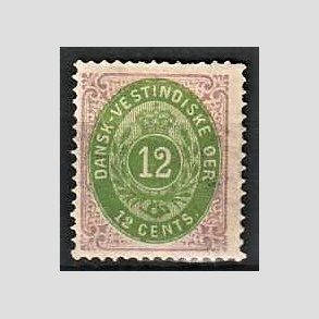 FRIMRKER DVI | 1876-1901 - AFA 12 | 12 cents lilla/gulgrn - Ubrugt