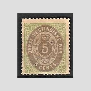 FRIMRKER DVI | 1876-1901 - AFA 10 | 5 cents grn/gr - Ubrugt