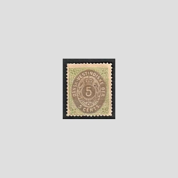 FRIMRKER DVI | 1876-1901 - AFA 10 | 5 cents grn/gr - Ubrugt