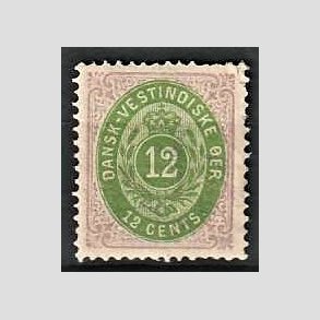 FRIMRKER DVI | 1876-1901 - AFA 12 | 12 cents lilla/gulgrn - Ubrugt