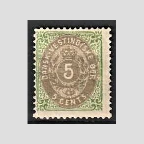 FRIMRKER DVI | 1876-1901 - AFA 10 | 5 cents grn/gr - Ubrugt
