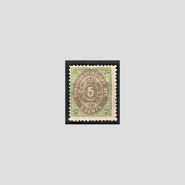 FRIMRKER DVI | 1876-1901 - AFA 10 | 5 cents grn/gr - Ubrugt