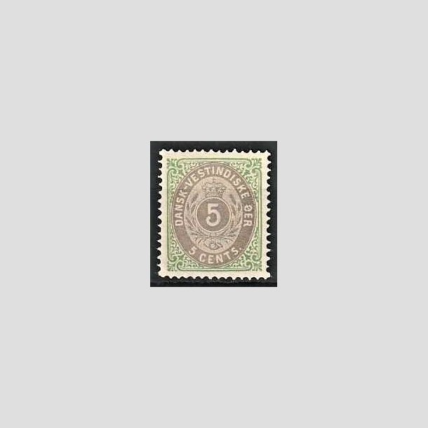 FRIMRKER DVI | 1876-1901 - AFA 10 | 5 cents grn/gr - Ubrugt (limlst)