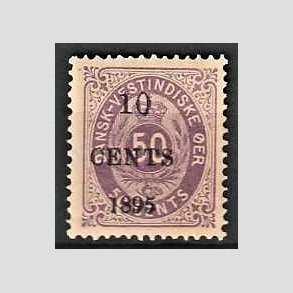 FRIMRKER DVI | 1895 - AFA 15 | 10 CENTS/50 c violet provisorium - Ubrugt