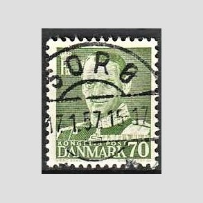 FRIMRKER DANMARK | 1950 - AFA 324 - Fr. IX 70 re mrkgrn - Lux Stemplet Sor