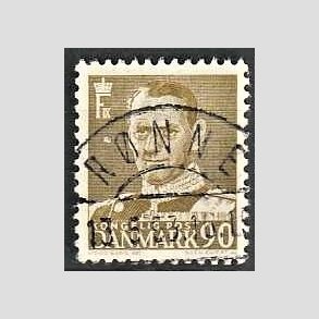 FRIMRKER DANMARK | 1952-53 - AFA 342 - Fr. IX 90 re oliven - Lux Stemplet Rnne
