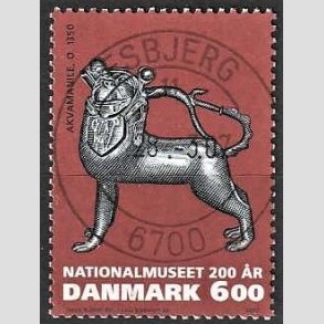 FRIM�RKER DANMARK | 2007 - AFA 1502 - Nationalmuseet 200 �r. - 6,00 Kr. flerfarvet - Pragt Stemplet Esbjerg