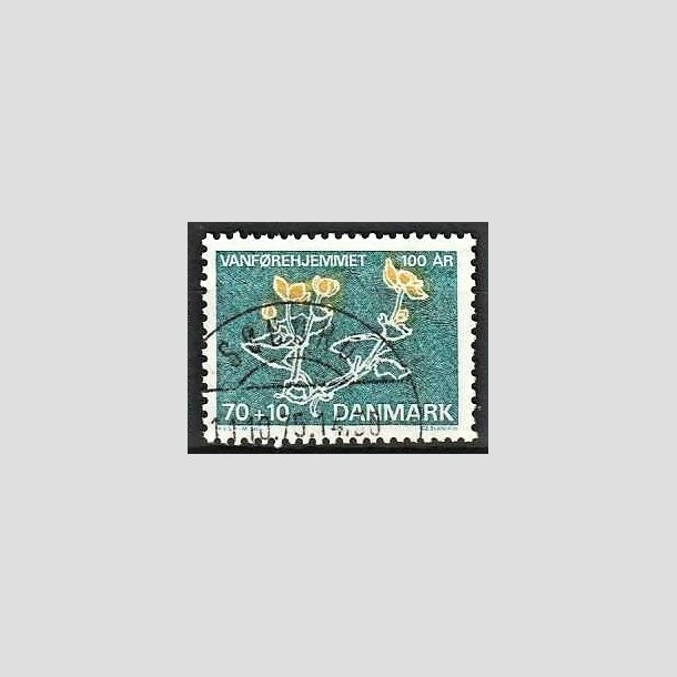FRIMRKER DANMARK | 1972 - AFA 531 - Vanfrehjemmet 100 r - 70 + 10 re grn/gul - Stemplet Sborg