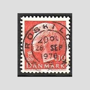 FRIMRKER DANMARK | 1978 - AFA 653 - Dronning Margrethe - 110 re orange - Pragt Stemplet Roskilde