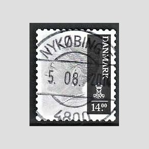 FRIMRKER DANMARK | 2012 - AFA 1688 - Dronning Margrethe II - 14,00 Kr. gr - Pragt Stemplet Nykbing F