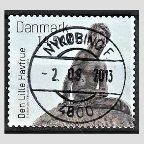 FRIM�RKER DANMARK | 2013 - AFA 1743 - Den lille Havfrue 100 �r. - 14,50 Kr. flerfarvet - Pragt Stemplet Nyk�bing F