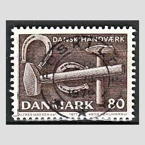 FRIM�RKER DANMARK | 1977 - AFA 641 - Dansk h�ndv�rk - 80 �re brun - Lux Stemplet Roskilde