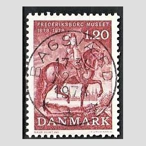 FRIM�RKER DANMARK | 1978 - AFA 656 - Frederiksborgmuseet 100 �r - 1,20 Kr. r�d - Pragt Stemplet Bagsv�rd