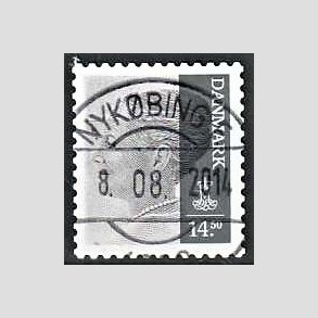 FRIMRKER DANMARK | 2013 - AFA 1725 - Dronning Margrethe - 14,50 Kr. gr - Pragt Stemplet Nykbing F