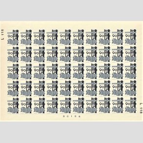 FRIMRKER DANMARK | 1968 - AFA 476 - Danmarks Industri - 90 re bl 50 stk. i ufoldet helark - Postfrisk