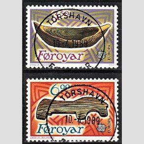 FRIM�RKER F�R�ERNE | 1989 - AFA 178,179 - Europam�rker. Leget�j - 3,50 + 6,00 kr. flerfarvet - Lux Stemplet