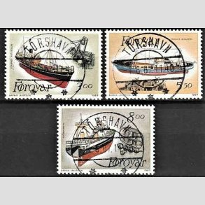 FRIM�RKER F�R�ERNE | 1987 - AFA 145-47 - Trawlere - 300 - 800 �re flerfarvet i s�t - Lux Stemplet