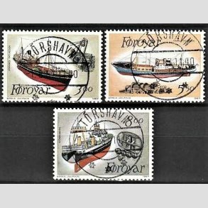 FRIM�RKER F�R�ERNE | 1987 - AFA 145-47 - Trawlere - 300 - 800 �re flerfarvet i s�t - Lux Stemplet