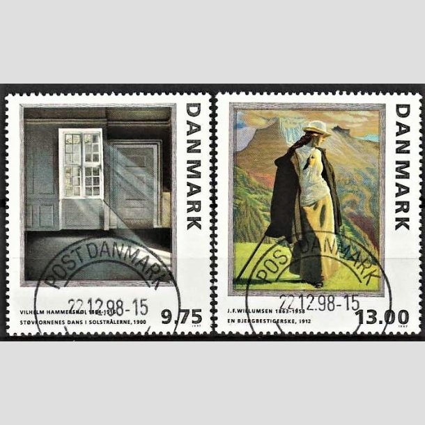 FRIMRKER DANMARK | 1997 - AFA 1158,1159 - Vilh. Hammershj - 9,75 + 13,00 Kr. flerfarvet - Lux Stemplet