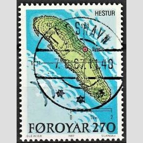 FRIM�RKER F�R�ERNE | 1987 - AFA 148 - �en Hestur - 270 �re flerfarvet - Lux Stemplet