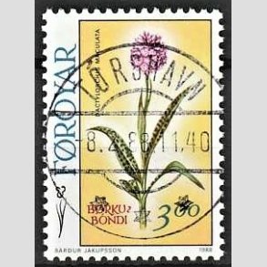 FRIM�RKER F�R�ERNE | 1988 - AFA 157 - F�r�ske blomster - 3,00 kr. flerfarvet - Lux Stemplet