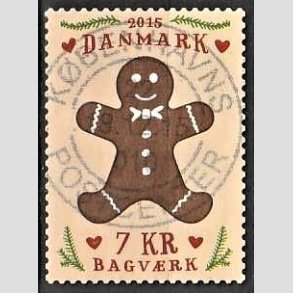 FRIM�RKER DANMARK | 2015 - AFA 1835 - Bagv�rk - 7,00 Kr. kagemand - Pragt Stemplet