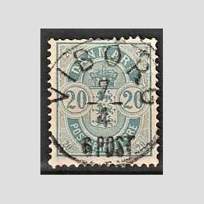 FRIM�RKER DANMARK | 1884-85 - AFA 36 - 20 �re bl� - Lux Stemplet Viborg