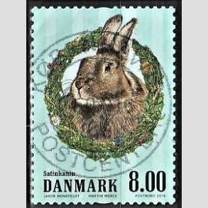 FRIM�RKER DANMARK | 2016 - AFA 1851 - G�rdens dyr - 8,00 Kr. kanin - Pragt Stemplet