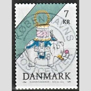 FRIM�RKER DANMARK | 2015 - AFA 1812 - Danske ordener - 7,00 Kr. flerfarvet - Pragt Stemplet