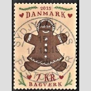 FRIM�RKER DANMARK | 2015 - AFA 1836 - Bagv�rk - 7,00 Kr. kagekone - Pragt Stemplet