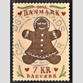 FRIM�RKER DANMARK | 2015 - AFA 1836 - Bagv�rk - 7,00 Kr. kagekone - Pragt Stemplet