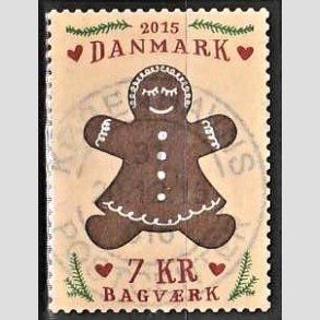 FRIM�RKER DANMARK | 2015 - AFA 1836 - Bagv�rk - 7,00 Kr. kagekone - Pragt Stemplet