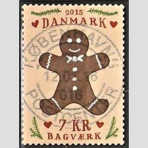 FRIM�RKER DANMARK | 2015 - AFA 1835 - Bagv�rk - 7,00 Kr. kagemand - Pragt Stemplet