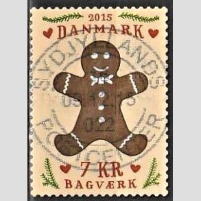 FRIM�RKER DANMARK | 2015 - AFA 1835 - Bagv�rk - 7,00 Kr. kagemand - Pragt Stemplet