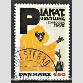FRIMRKER DANMARK | 1991 - AFA 1000 - Dansk Plakatkunst - 4,50 Kr. flerfarvet - God til bedre gennemsnitskvalitet - Stemplet