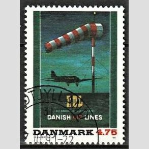FRIMRKER DANMARK | 1991 - AFA 1001 - Dansk Plakatkunst - 4,75 Kr. flerfarvet - God til bedre gennemsnitskvalitet - Stemplet