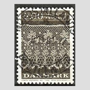 FRIM�RKER DANMARK | 1980 - AFA 713 - S�nderjyske kniplinger - 2,00 Kr. gr�brun - Pragt Stemplet K�benhavn