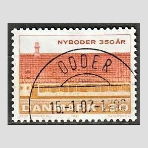 FRIM�RKER DANMARK | 1981 - AFA 725 - Nyboder 350 �r - 1,30 Kr. flerfarvet - Pragt Stemplet Odder