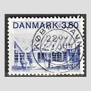 FRIM�RKER DANMARK | 1987 - AFA 883 - Europam�rker - 3,80 Kr. bl� - Pragt Stemplet K�benhavn
