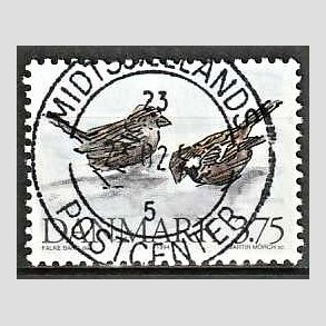 FRIM�RKER DANMARK | 1994 - AFA 1076 - Truede danske dyr - 3,75 Kr. gr�spurv - Pragt Stemplet