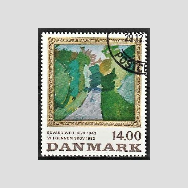 FRIMRKER DANMARK | 1991 - AFA 1006 - Maleriserie 4. - 14,00 Kr. Edvard Weie - God/Bedre gennemsnitskvalitet - Stemplet 