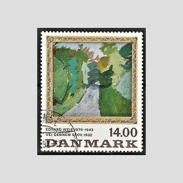 FRIMRKER DANMARK | 1991 - AFA 1006 - Maleriserie 4. - 14,00 Kr. Edvard Weie - God/Bedre gennemsnitskvalitet - Stemplet 