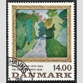 FRIMRKER DANMARK | 1991 - AFA 1006 - Maleriserie 4. - 14,00 Kr. Edvard Weie - God/Bedre gennemsnitskvalitet - Stemplet 